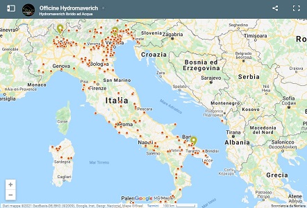 Decarbonizzazione con Idrogeno Hydromaverich Ecleaner - mappa