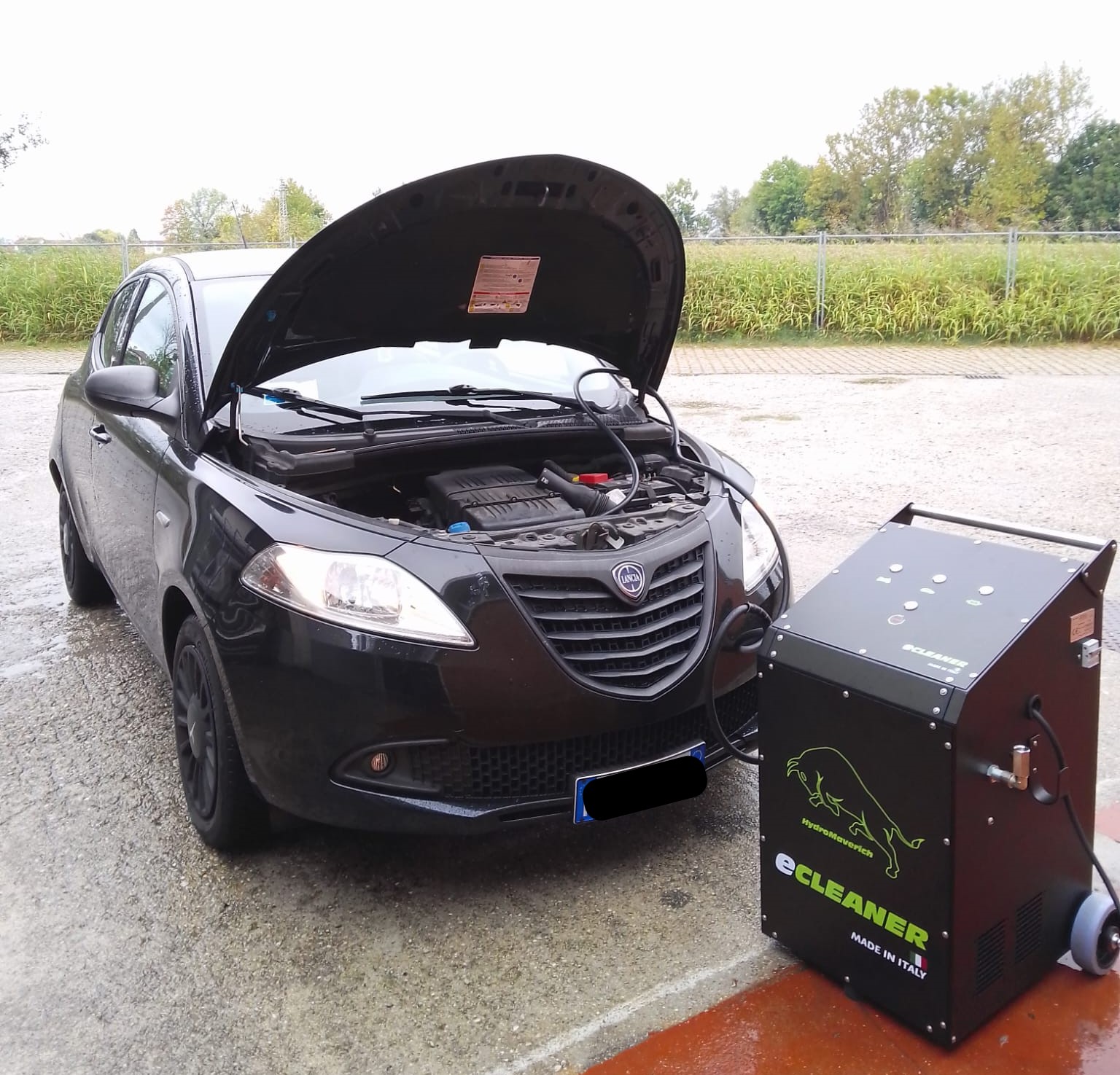 ENGINE DECARBONIZATION WITH HYDROGEN HYDROMAVERICH ECLEANER LANCIA YPSILON