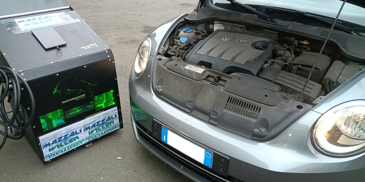 INTERNAL CLEANING OF THE ENGINE FROM CARBON RESIDUES IN NEW BEETLE