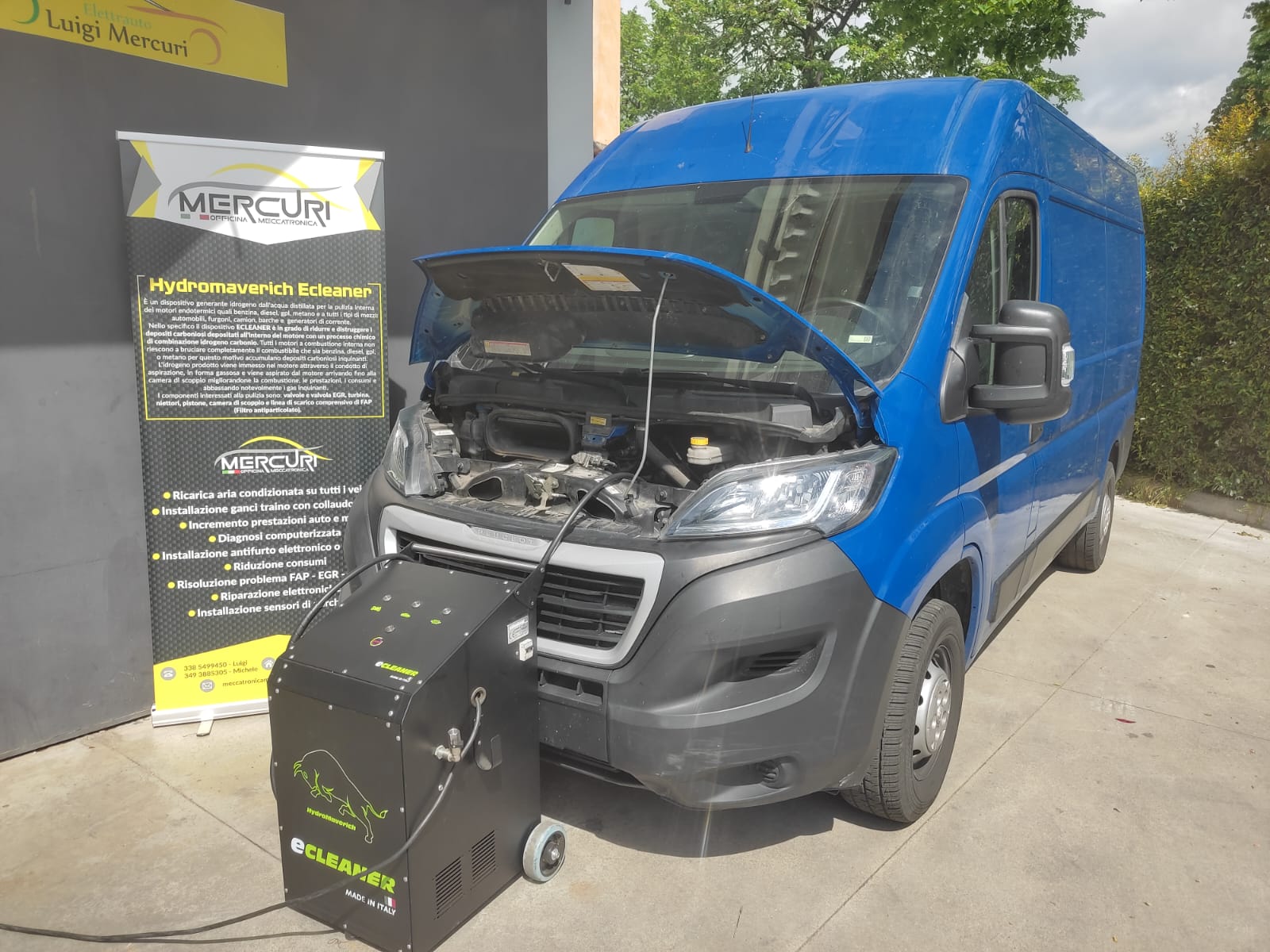 DECARBONIZATION WITH HYDROGEN HYDROMAVERICH ECLEANER PEUGEOT BOXER VAN