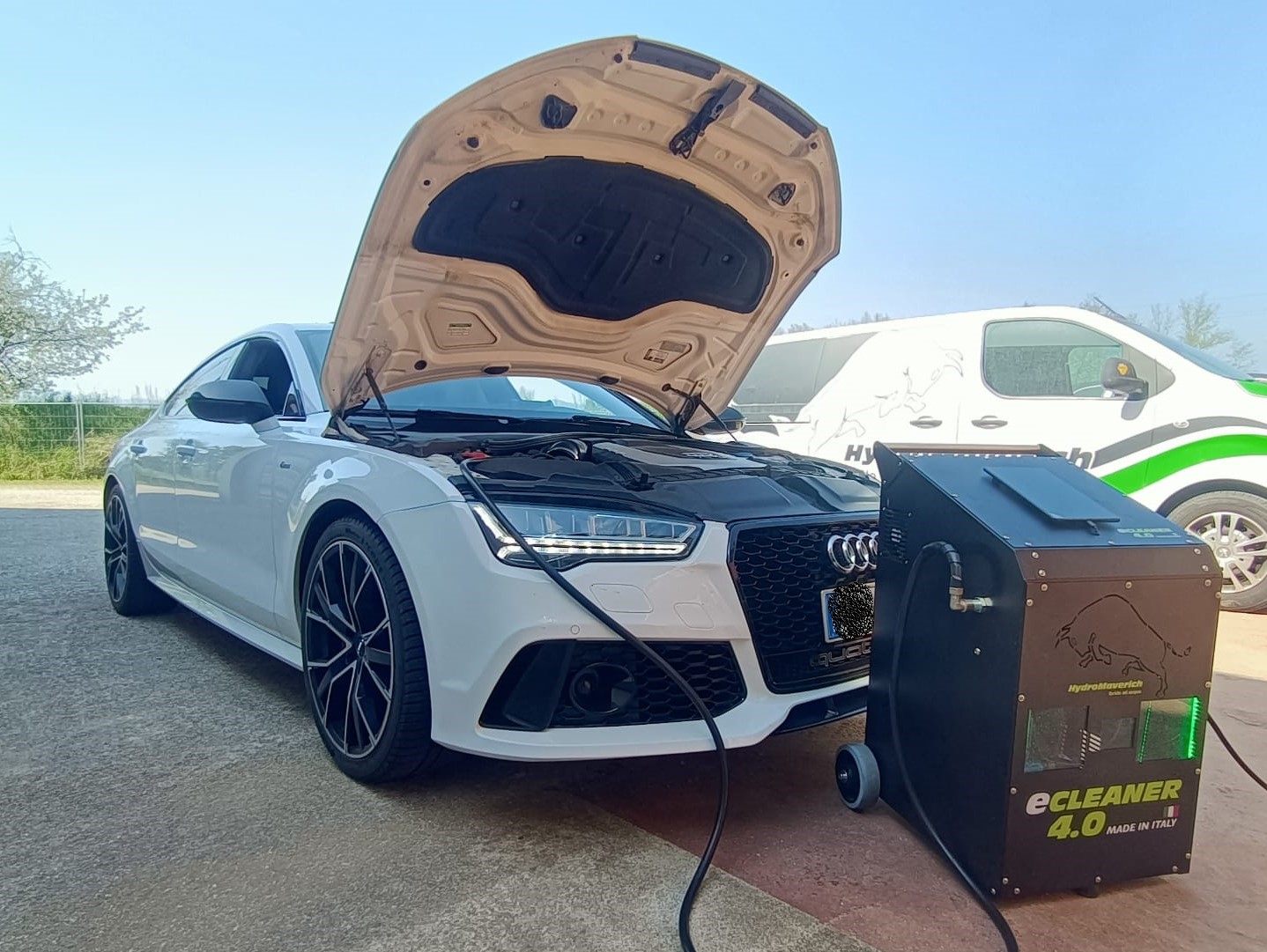 AUDI A7 ENGINE REACTIVATION WITH HYDROMAVERICH ECLEANER